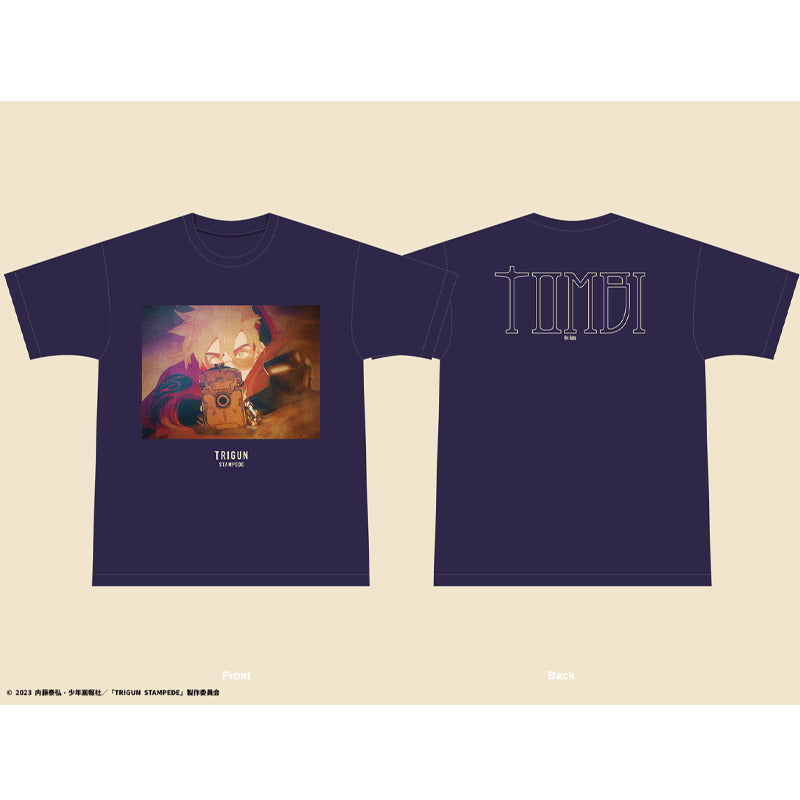 Kvi Baba x TRIGUN STAMPEDE "TOMBI" T-Shirts NAVY