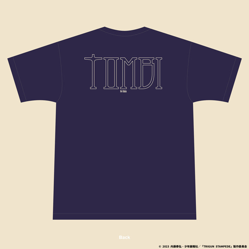 Kvi Baba x TRIGUN STAMPEDE "TOMBI" T-Shirts NAVY