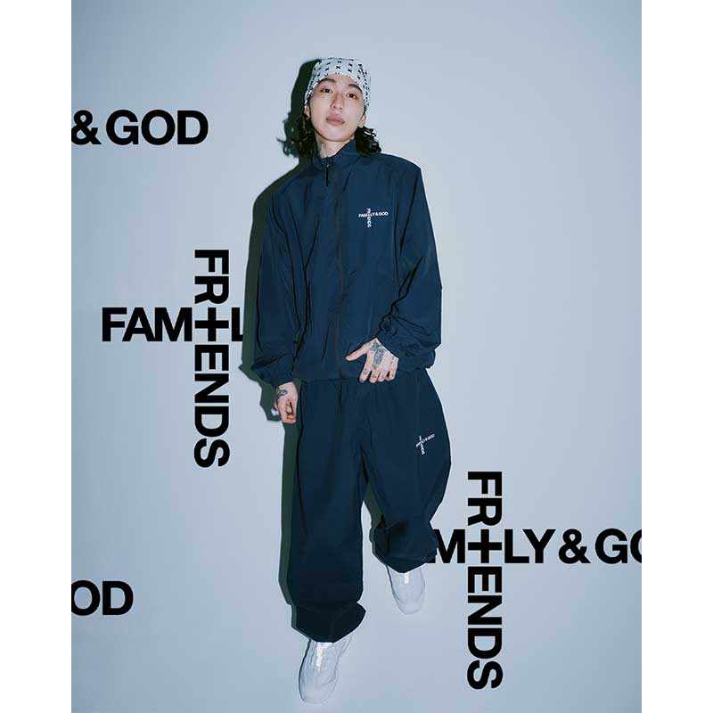 Friends, Family, Fans & God Track Jacket(Navy)