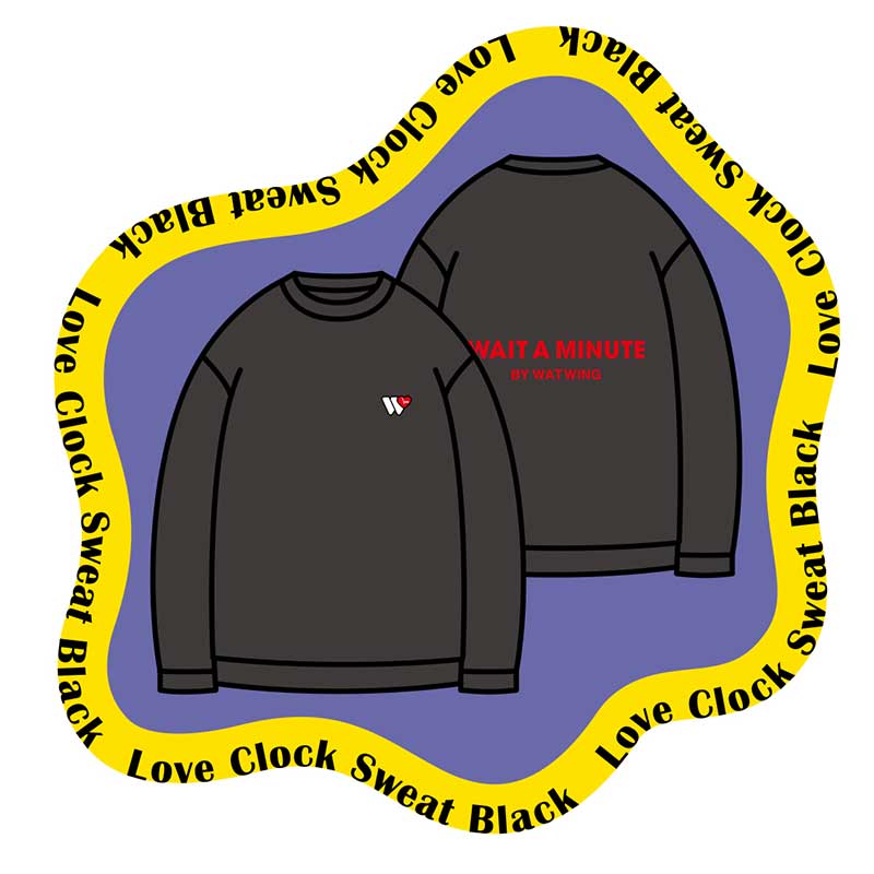 Love Clock Sweat(セットアップ対応)Black