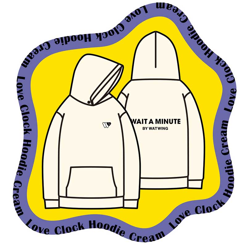 Love Clock Hoodie(セットアップ対応)Cream