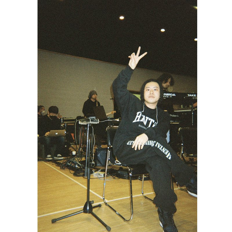 "College Logo"Crew Sweat BLACK