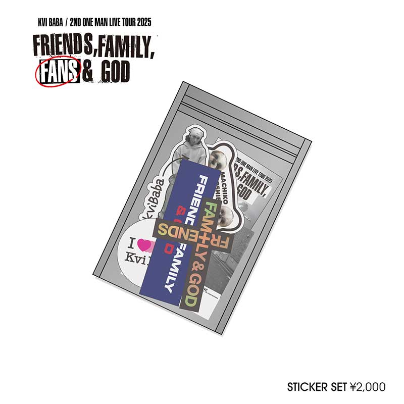 Friends, Family, Fans & God Sticker Set