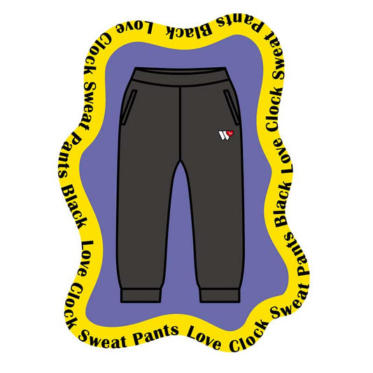 Love Clock Sweat Pants(セットアップ対応)Black