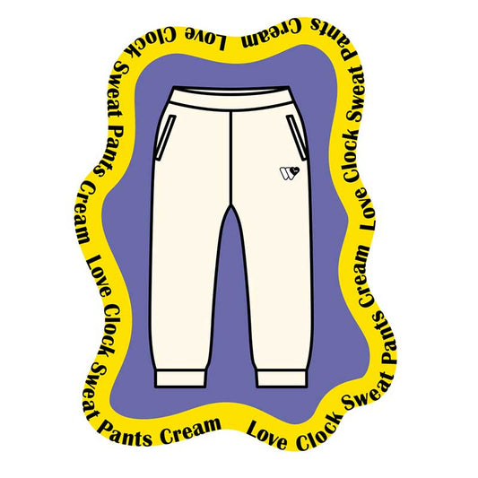 Love Clock Sweat Pants(セットアップ対応)Cream