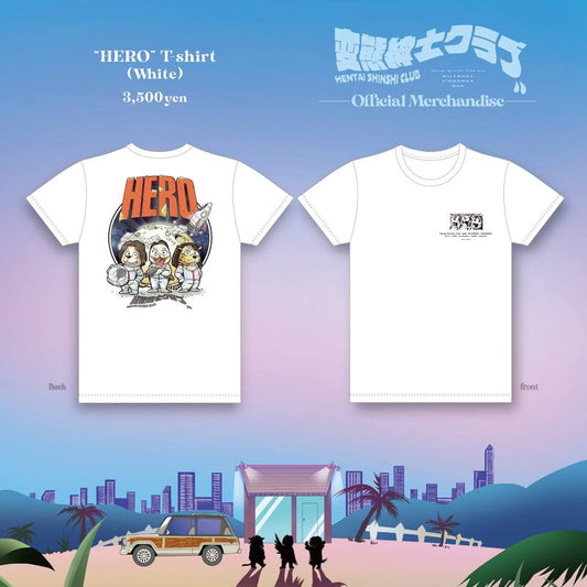 変態紳士クラブ "HERO" T-Shirts／White