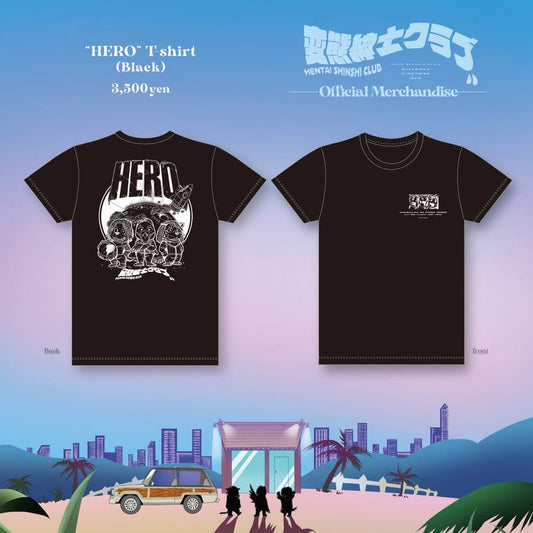変態紳士クラブ "HERO" T-Shirts／Black