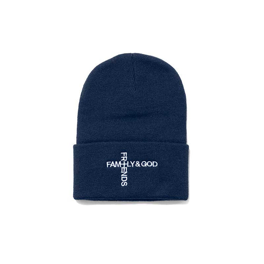 Friends, Family, Fans & God Beanie(Navy)