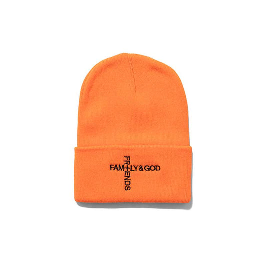 Friends, Family, Fans & God Beanie（Orange）