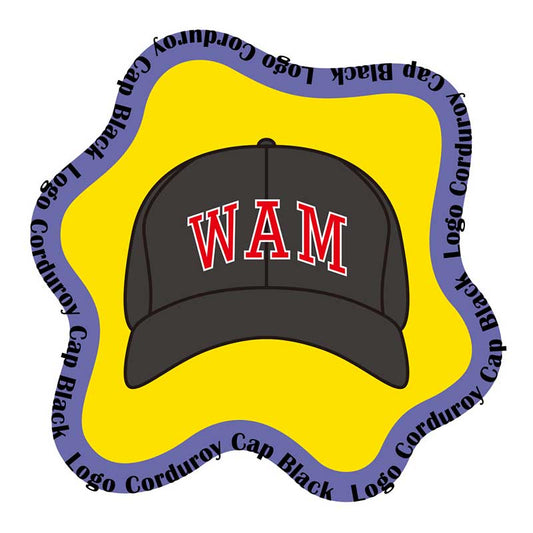 Logo Corduroy Cap Black