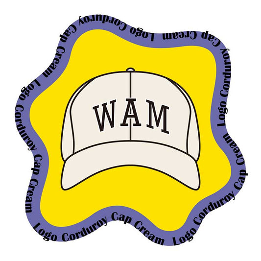 Logo Corduroy Cap Cream